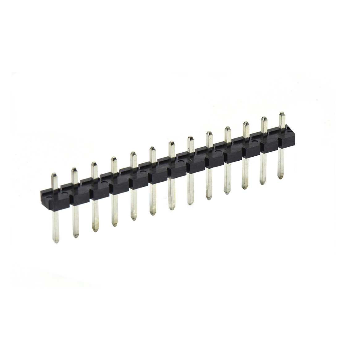 Pitch 5.08mm 180° 单排针 DIP H2.5 PA6.5 PC3.0 13Pin 黑色 LCP，94V-0 镀雾锡