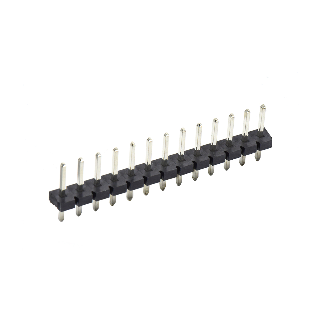 Pitch 5.08mm 180° 单排针 DIP H2.5 PA6.5 PC3.0 13Pin 黑色 LCP，94V-0 镀雾锡