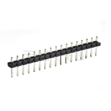 Pitch 5.08mm 180° 单排针 DIP H2.5 PA6.5 PC3.0 17Pin 黑色 LCP，94V-0 镀雾锡