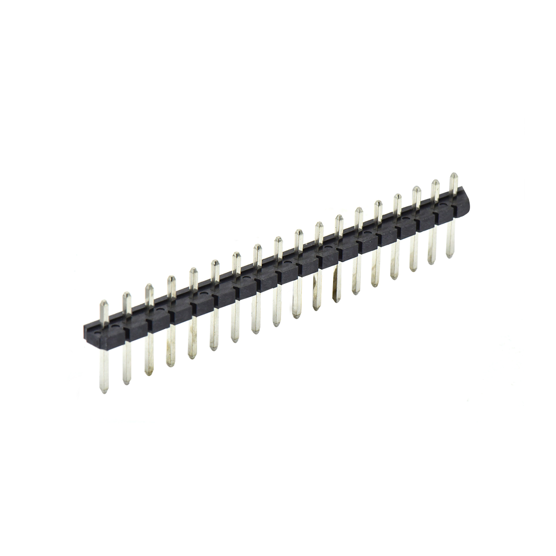 Pitch 5.08mm 180° 单排针 DIP H2.5 PA6.5 PC3.0 18Pin 黑色 LCP，94V-0 镀雾锡