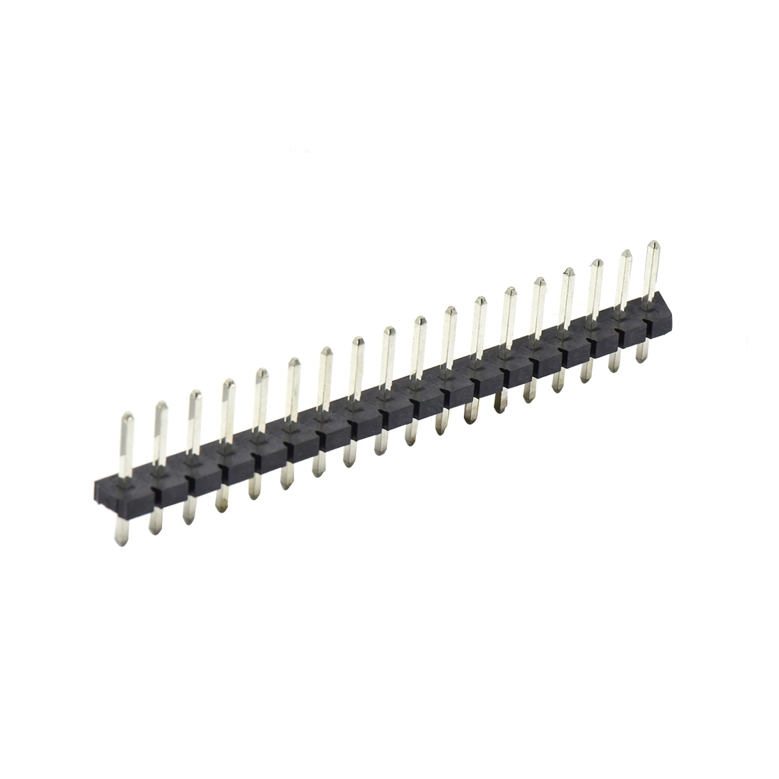 Pitch 5.08mm 180° 单排针 DIP H2.5 PA6.5 PC3.0 18Pin 黑色 LCP，94V-0 镀雾锡