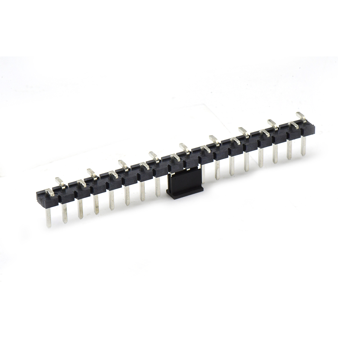 Pitch 5.08mm 180° 单排针 CAP+SMT 第1P朝前 H2.5 PC8.64 18Pin 黑色 LCP,94V-0 镀雾锡