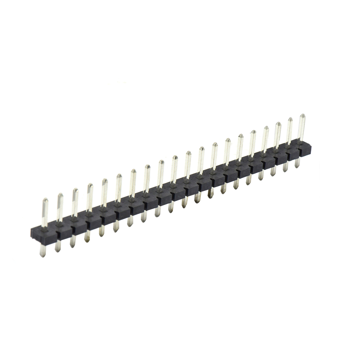 Pitch 5.08mm 180° 单排针 DIP H2.5 PA6.5 PC3.0 20Pin 黑色 LCP，94V-0 镀雾锡