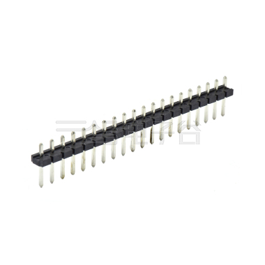 Pitch 5.08mm 180° 单排针 DIP H2.5 PA8.8 PC2.9 L=14.2 20Pin 黑色 LCP，94V-0 镀雾锡