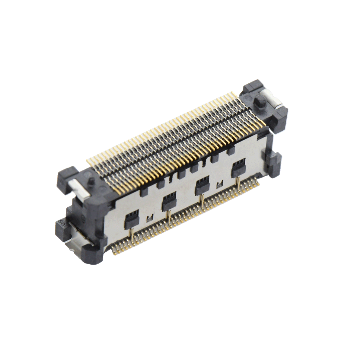COMe连接器公座H7.45系列(16G) 0.5mm 80Pin BTB屏蔽式双排SMT连接器 黑色 镀金8u"
