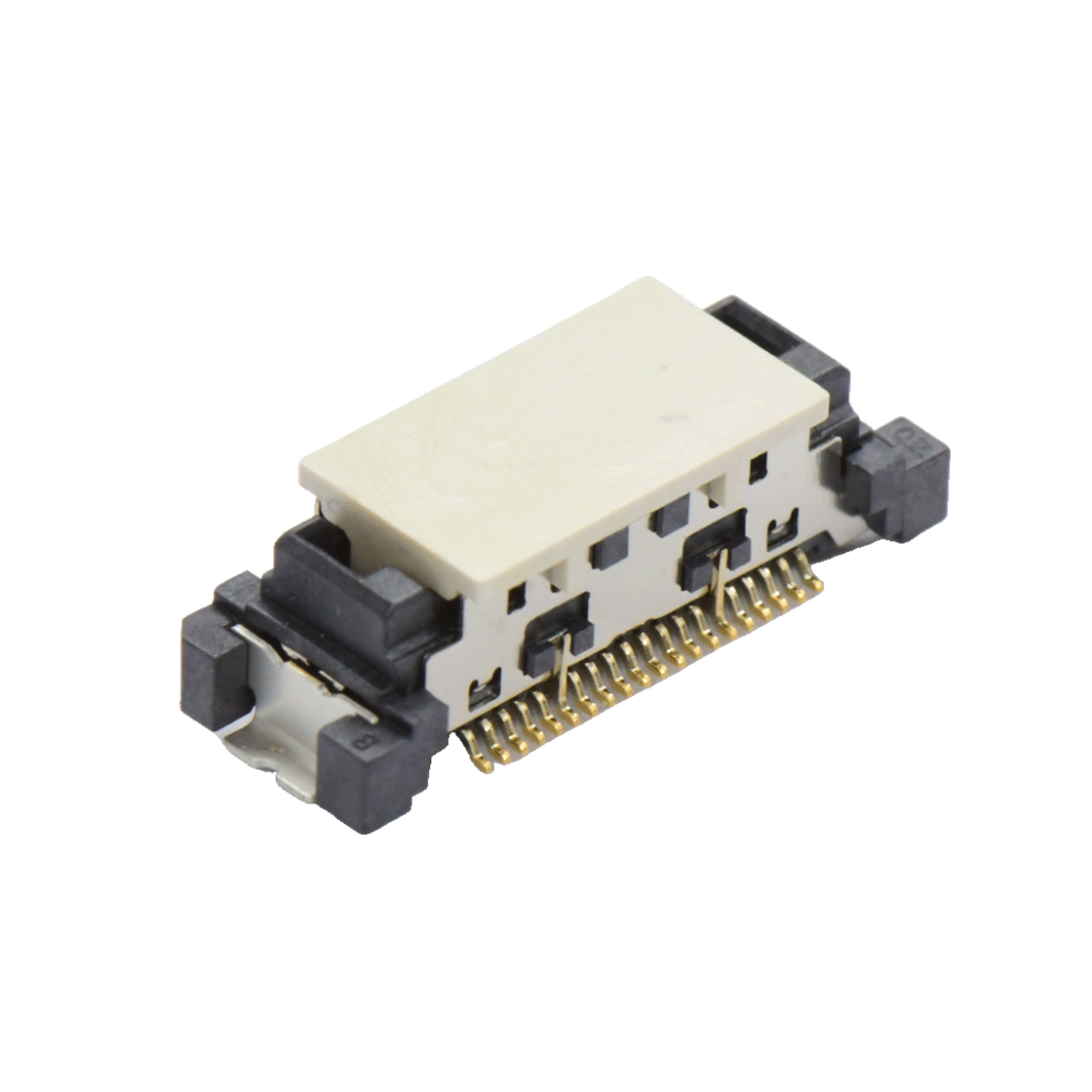 COMe连接器公座H4.45系列(8G) 0.5mm 40Pin BTB屏蔽式双排SMT连接器 黑色 镀金8u"