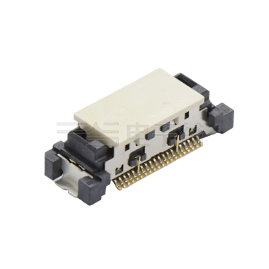 COMe连接器公座H4.45系列(8G) 0.5mm 40Pin BTB屏蔽式双排SMT连接器 黑色 镀金8u"