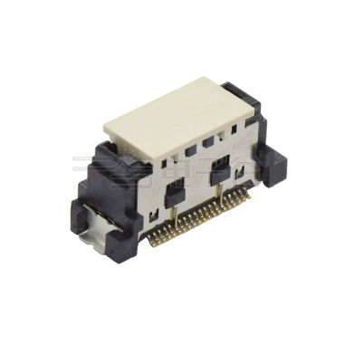 COMe连接器公座H7.45系列(8G) 0.5mm 40Pin BTB屏蔽式双排SMT连接器 黑色 镀金8u"