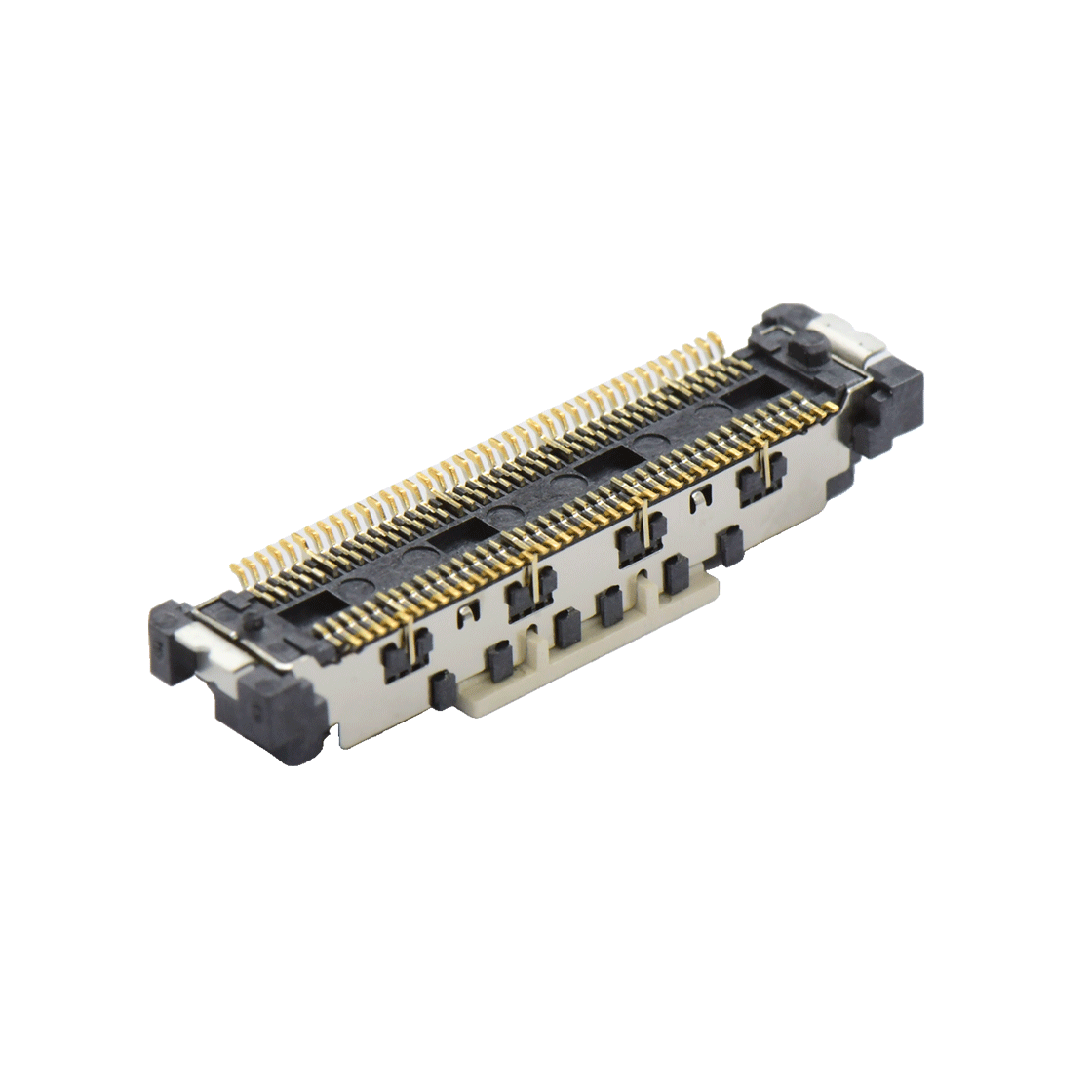 COMe连接器公座H4.45系列(8G) 0.5mm 80Pin BTB屏蔽式双排SMT连接器 黑色 镀金8u"
