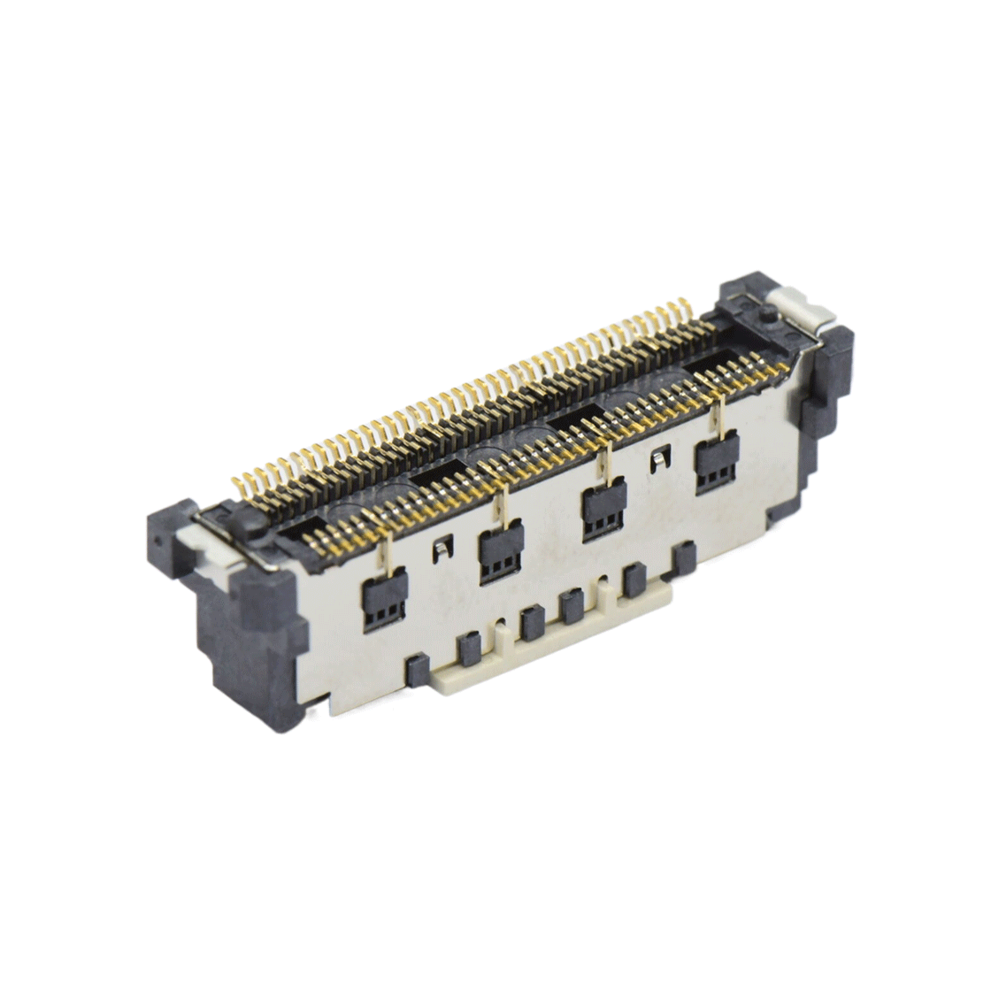 COMe连接器公座H7.45系列(16G) 0.5mm 80Pin BTB屏蔽式双排SMT连接器 黑色 镀金8u"