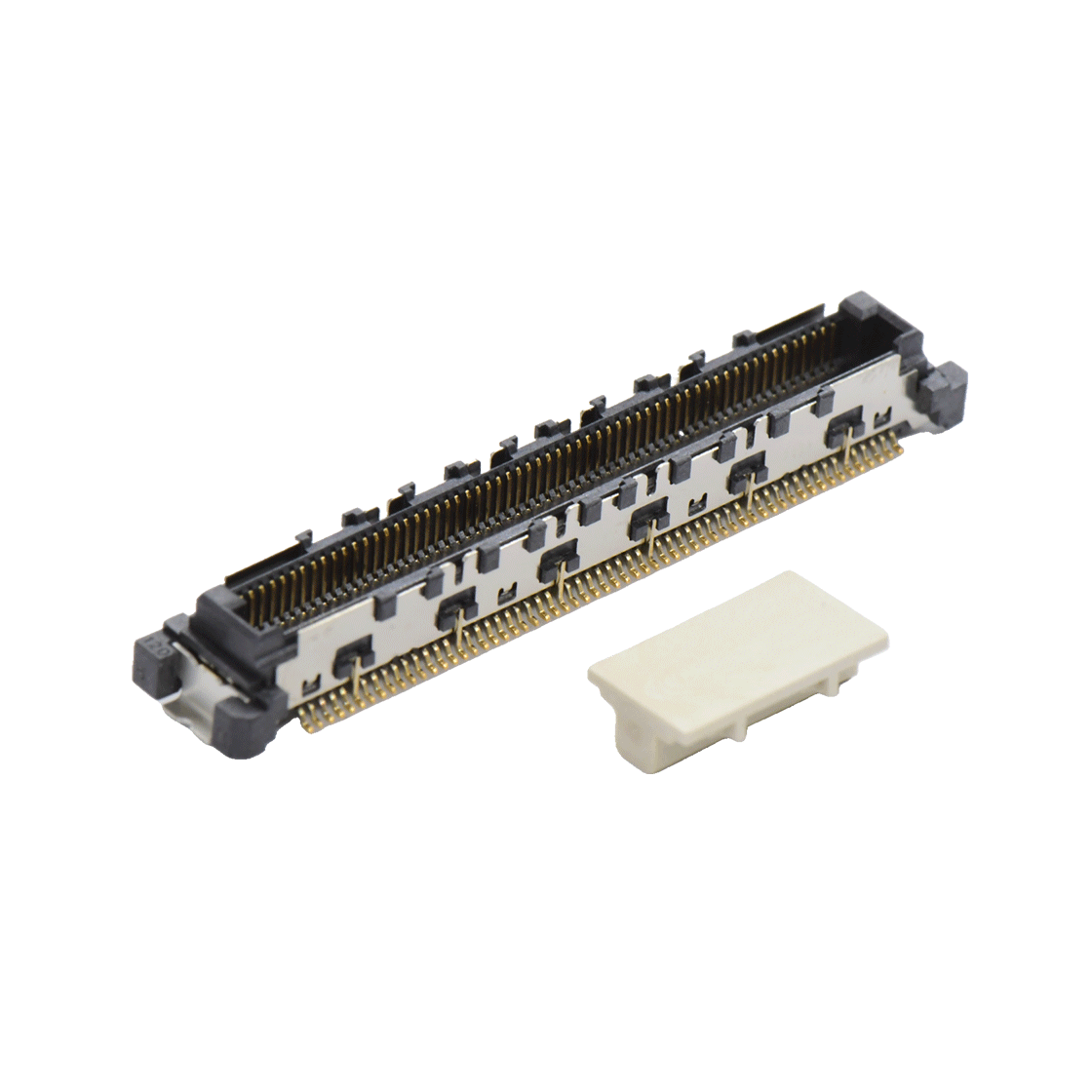 COMe连接器公座H4.45系列(8G) 0.5mm 120Pin BTB屏蔽式双排SMT连接器 黑色 镀金8u"
