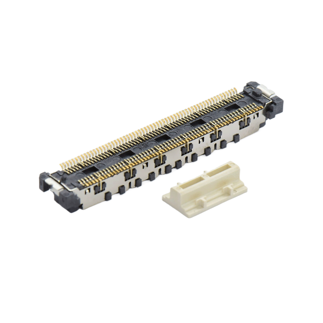 COMe连接器公座H4.45系列(16G) 0.5mm 120Pin BTB屏蔽式双排SMT连接器 黑色 镀金8u"