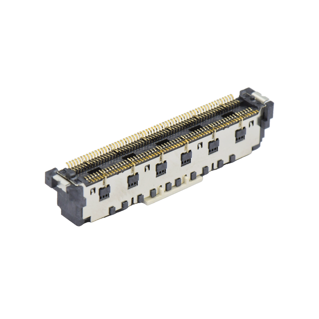 COMe连接器公座H7.45系列(8G) 0.5mm 120Pin BTB屏蔽式双排SMT连接器 黑色 镀金8u"
