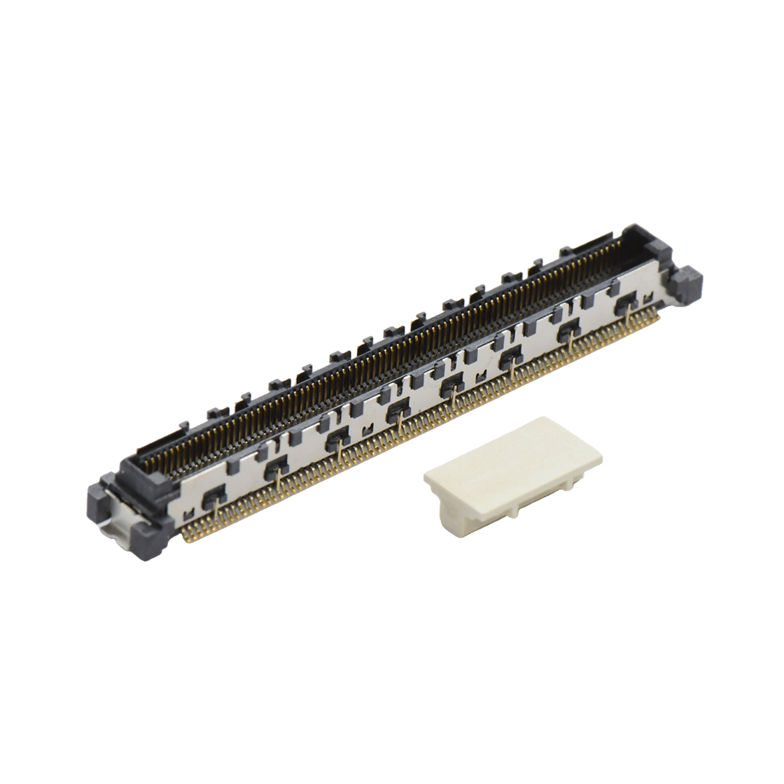 COMe连接器公座H4.45系列(8G) 0.5mm 160Pin BTB屏蔽式双排SMT连接器 黑色 镀金8u"