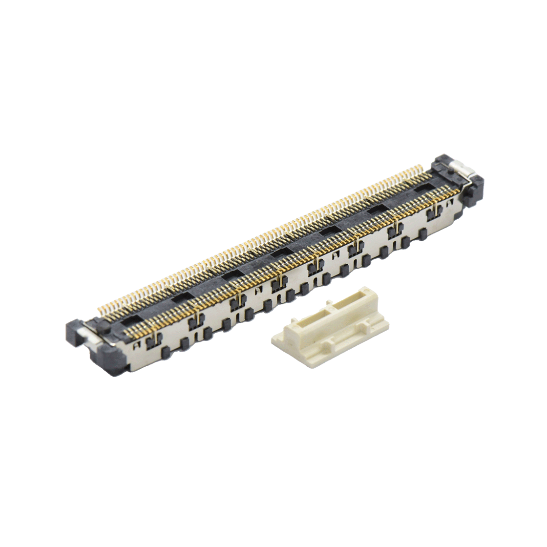COMe连接器公座H4.45系列(8G) 0.5mm 160Pin BTB屏蔽式双排SMT连接器 黑色 镀金8u"