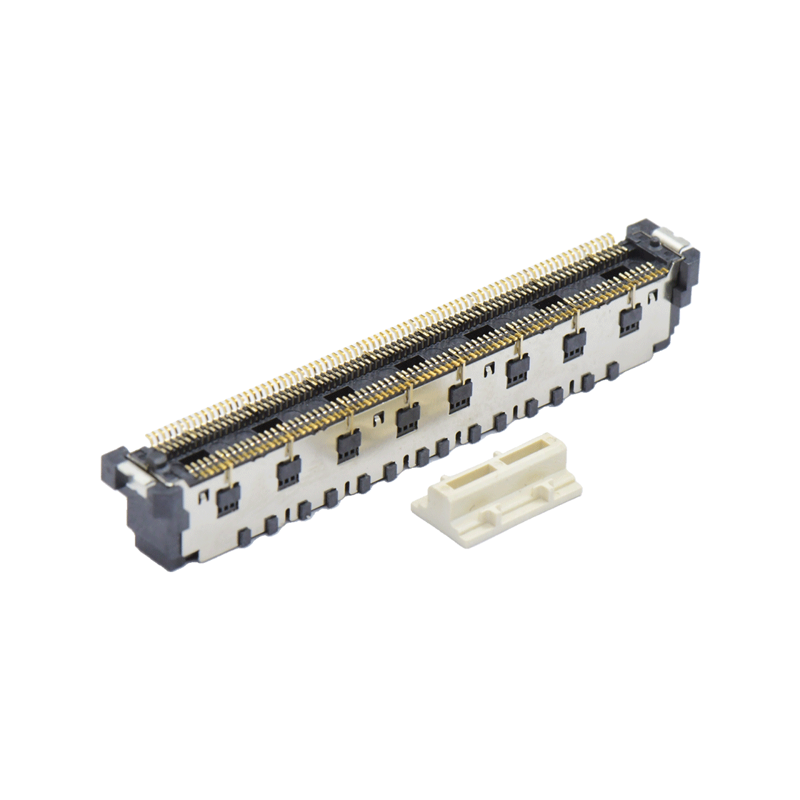 COMe连接器公座H7.45系列(8G) 0.5mm 160Pin BTB屏蔽式双排SMT连接器 黑色 镀金8u"