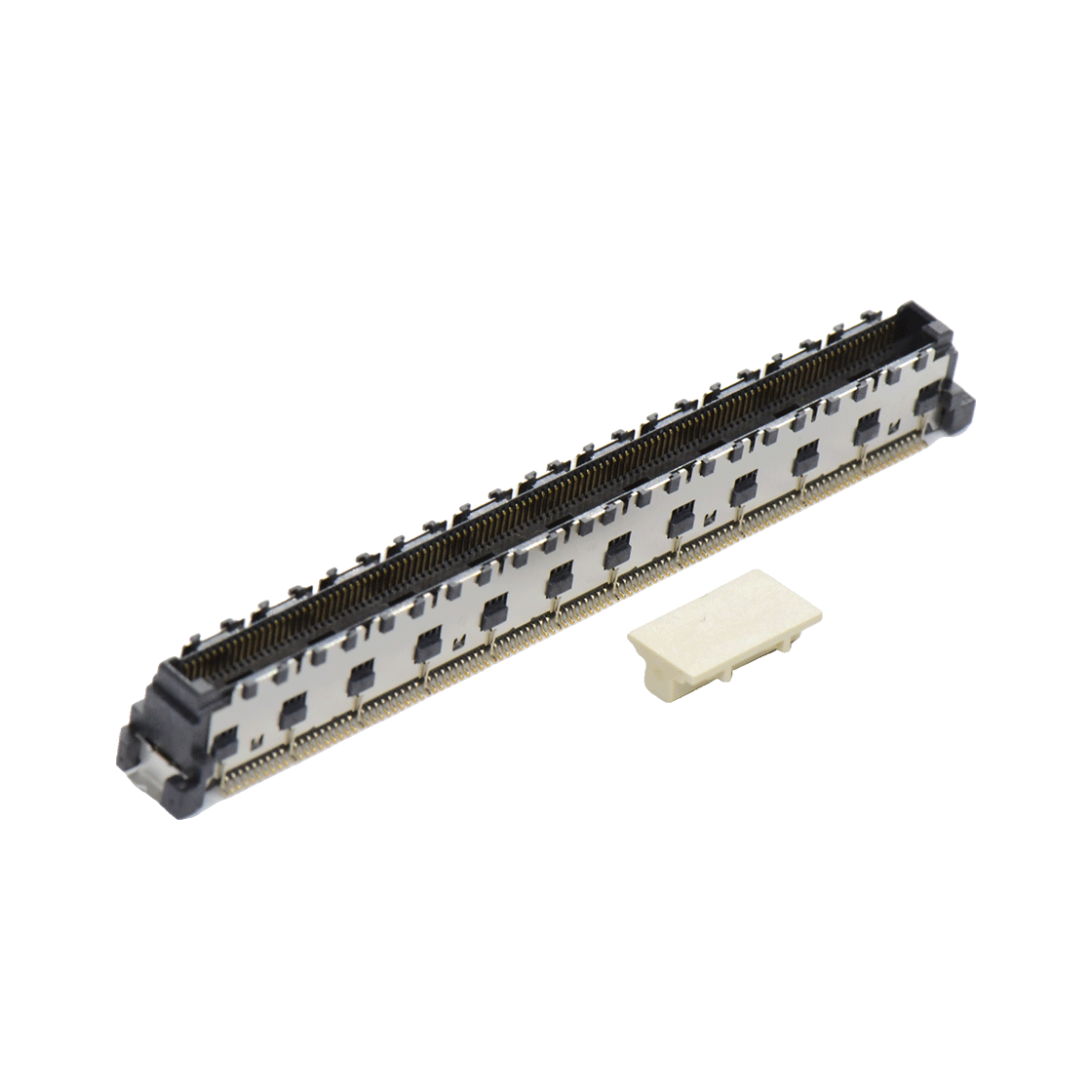 COMe连接器公座H7.45系列(8G) 0.5mm 220Pin BTB屏蔽式双排SMT连接器 黑色 镀金8u"
