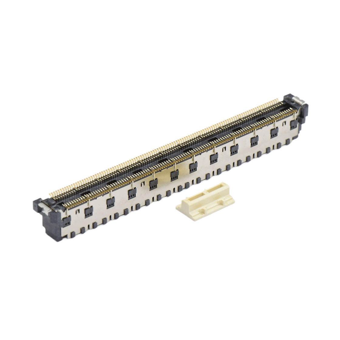 COMe连接器公座H7.45系列(16G) 0.5mm 220Pin BTB屏蔽式双排SMT连接器 黑色 镀金8u"