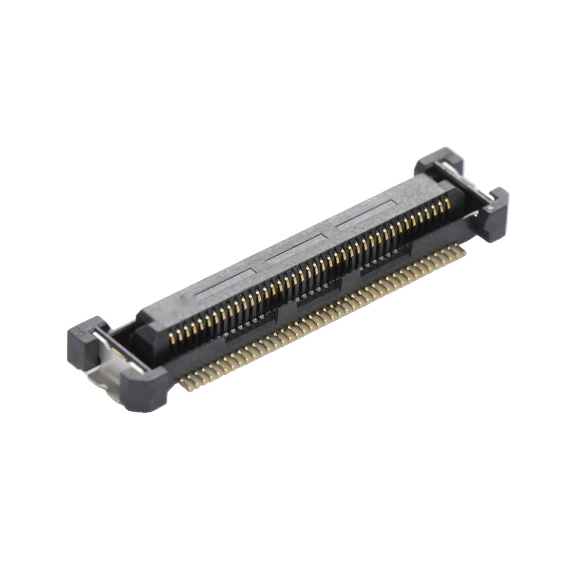 COMe连接器母座H3.25系列(8G) 0.5mm 80Pin BTB屏蔽式双排SMT连接器 黑色 镀金8u"
