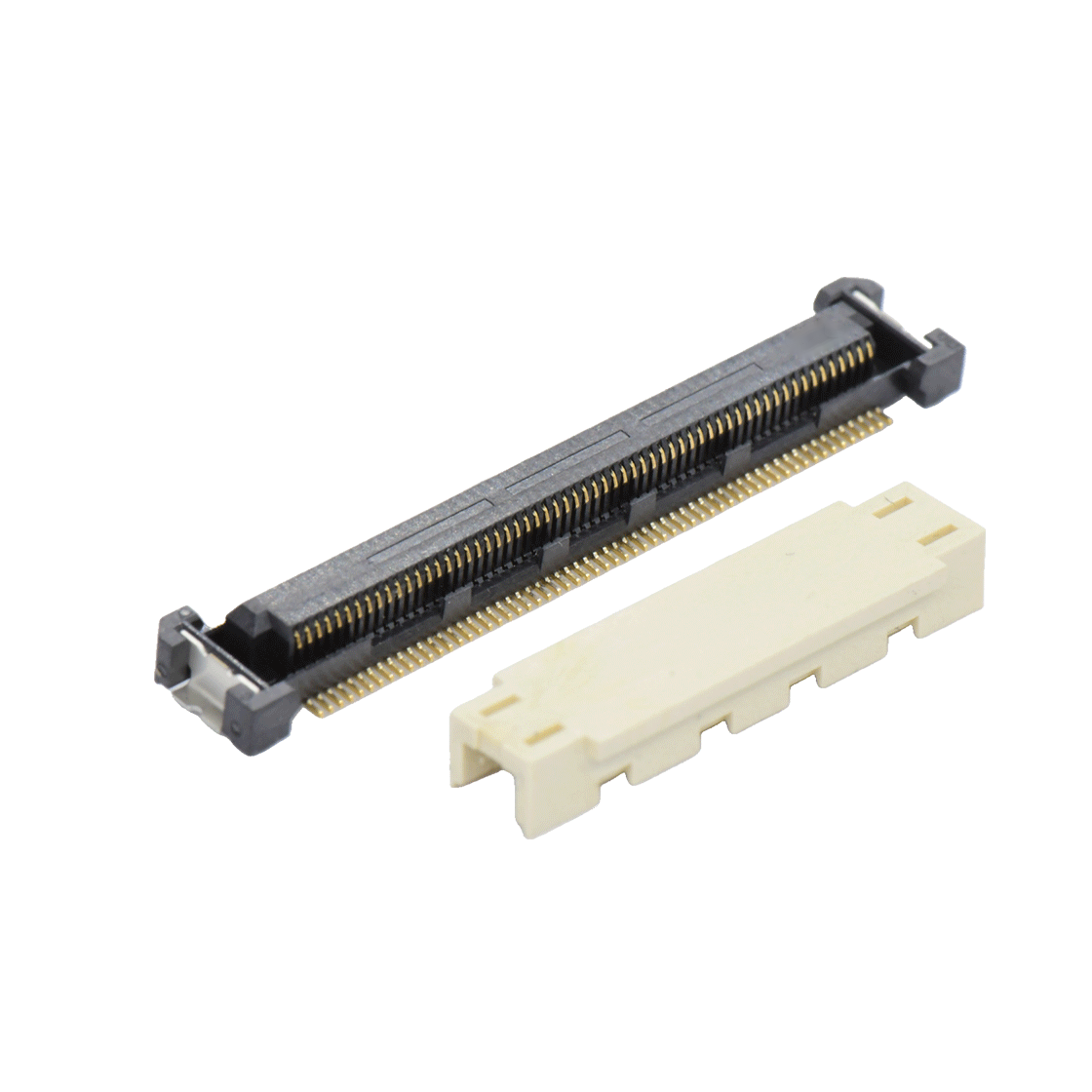 COMe连接器母座H3.25系列(8G) 0.5mm 120Pin BTB屏蔽式双排SMT连接器 黑色 镀金8u"
