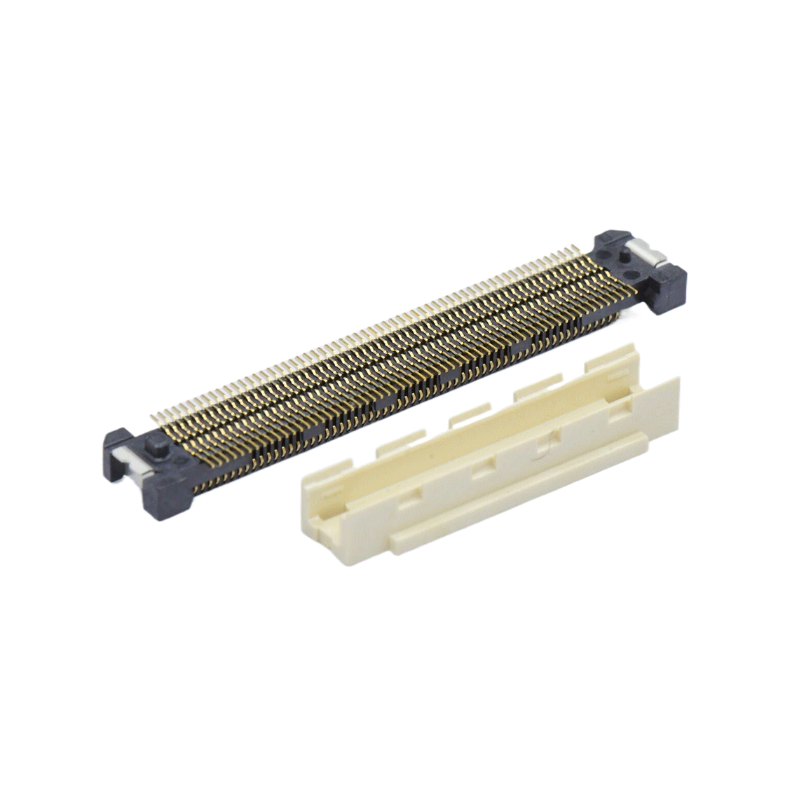 COMe连接器母座H3.25系列(8G) 0.5mm 120Pin BTB屏蔽式双排SMT连接器 黑色 镀金8u"