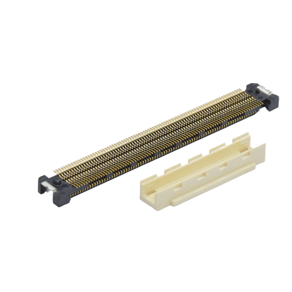 COMe连接器母座H3.25系列(8G) 0.5mm 160Pin BTB屏蔽式双排SMT连接器 黑色 镀金8u"