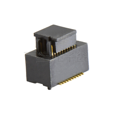 Board to Board Pitch0.5 H4.0mm双槽双排 SMT型公座 20Pin 黑色 Gold flash