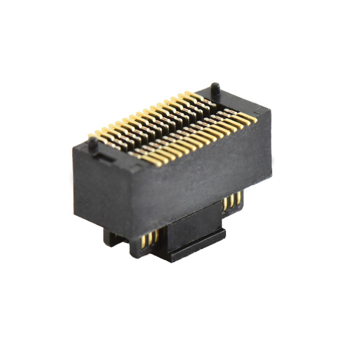 Board to Board Pitch0.5 H4.0mm双槽双排 SMT型公座 30Pin 黑色 Gold flash