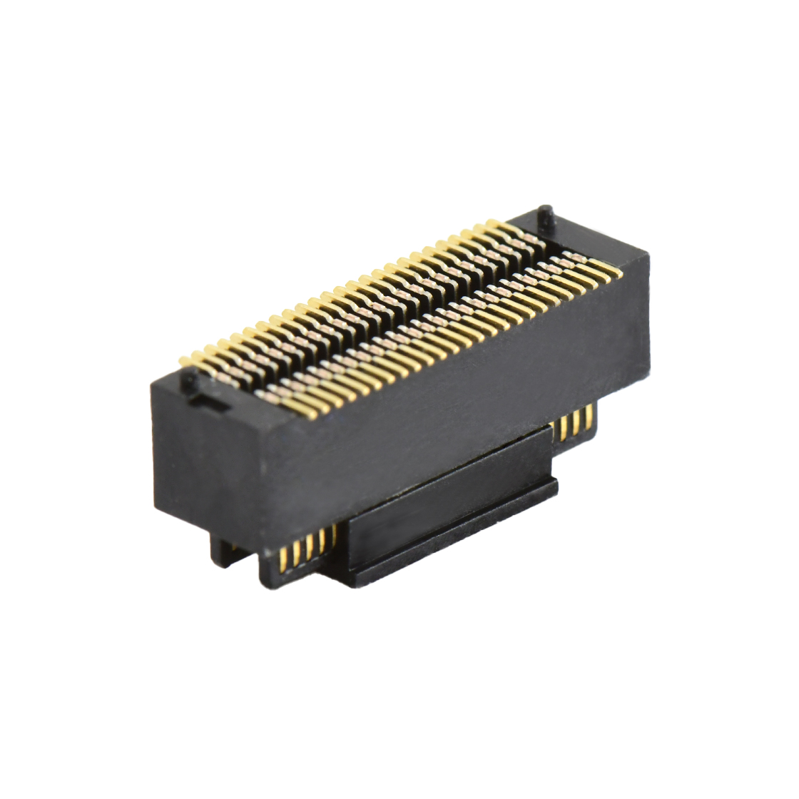 Board to Board Pitch0.5 H4.0mm双槽双排 SMT型公座 50Pin 黑色 Gold flash