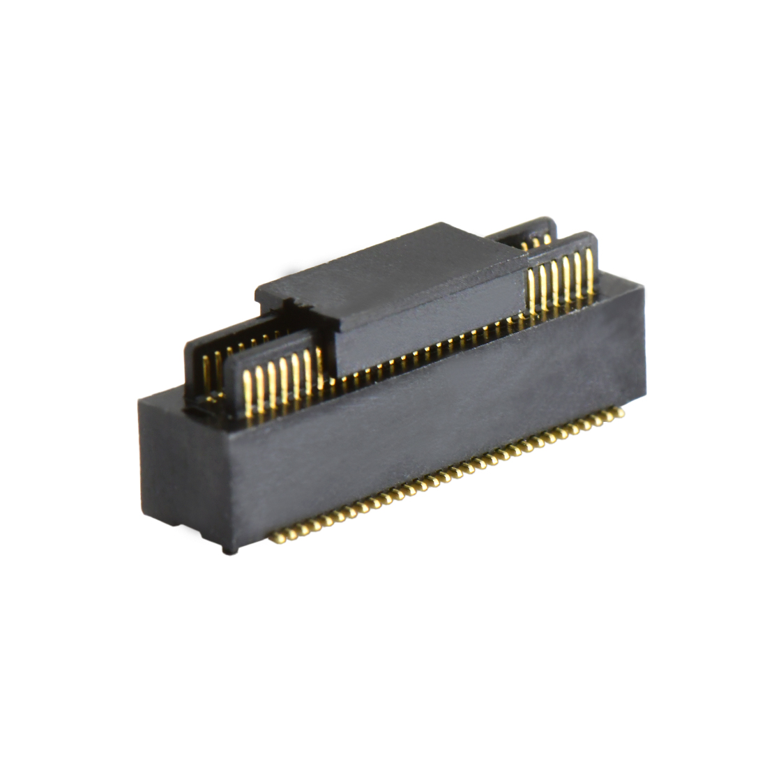 Board to Board Pitch0.5 H4.0mm双槽双排 SMT型公座 60Pin 黑色 Gold flash