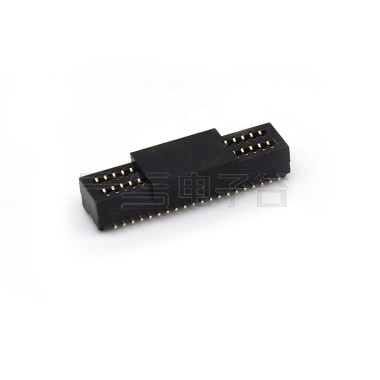 Board to Board Pitch0.8 双槽 H4.0 双排SMT型带柱母座 40Pin 黑色 Gold flash