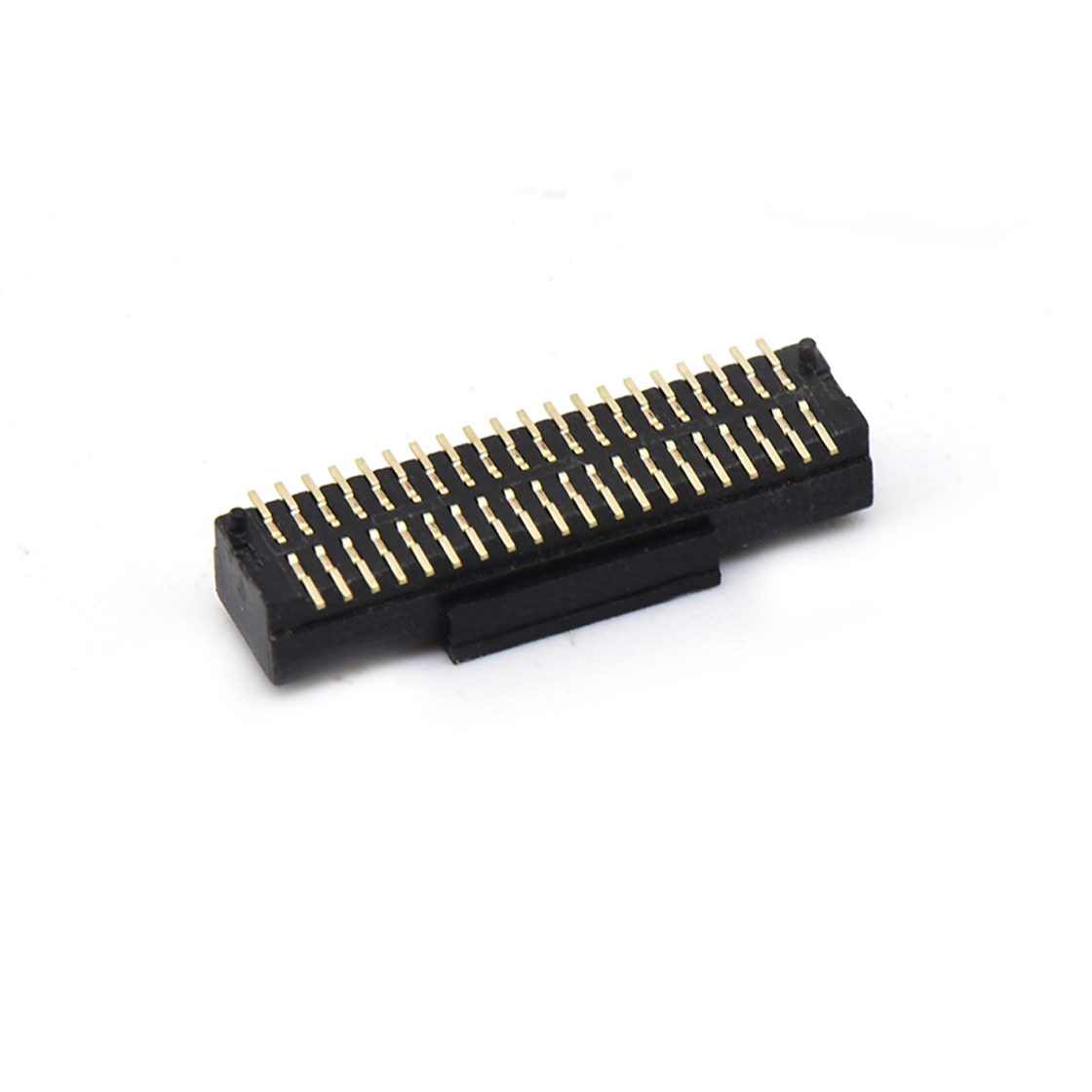 Board to Board Pitch0.8 双槽 H4.0 双排SMT型带柱母座 40Pin 黑色 Gold flash