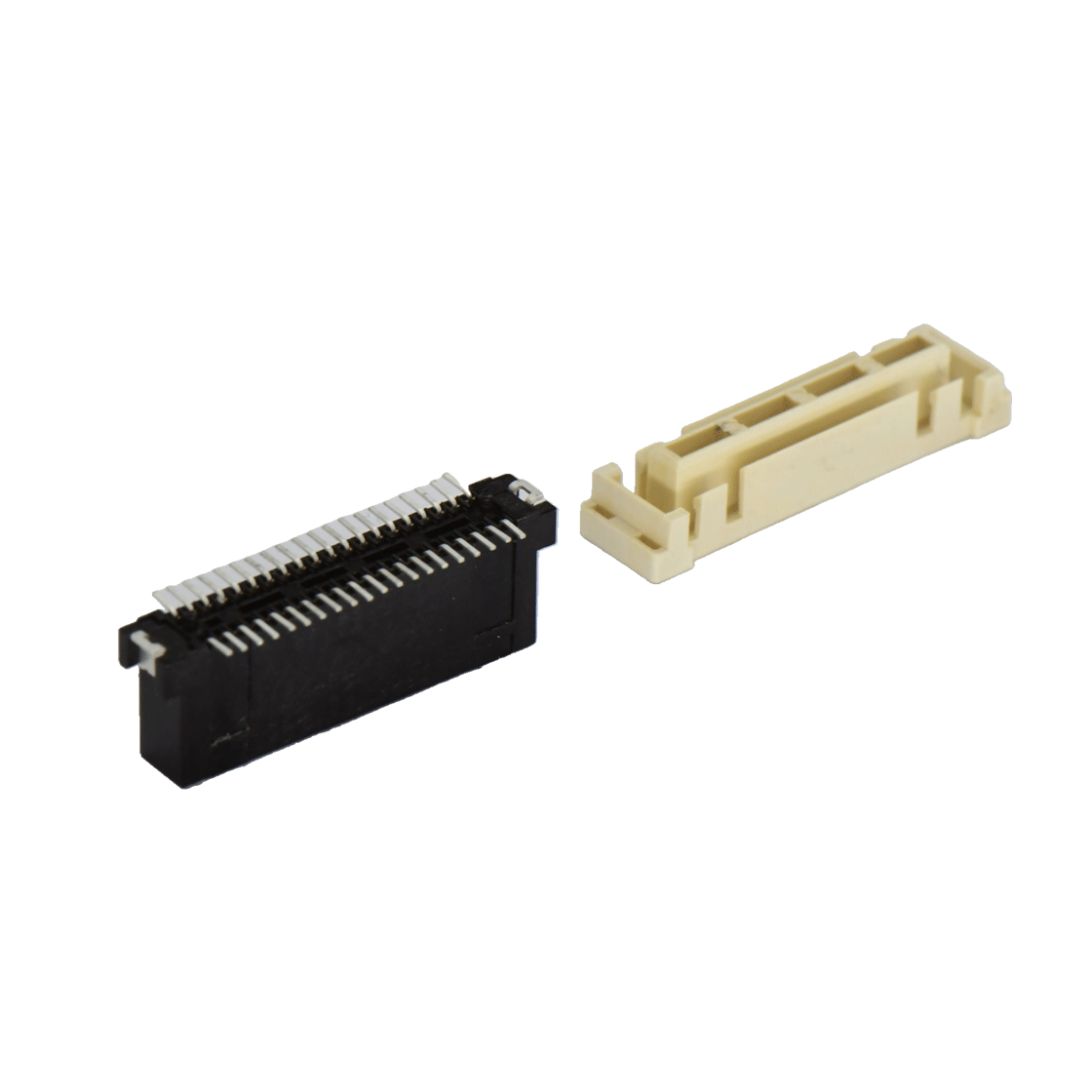 浮动板对板公座H6.8系列(8G) 0.8mm 40Pin BTB双排SMT连接器 黑色 镀金3u"