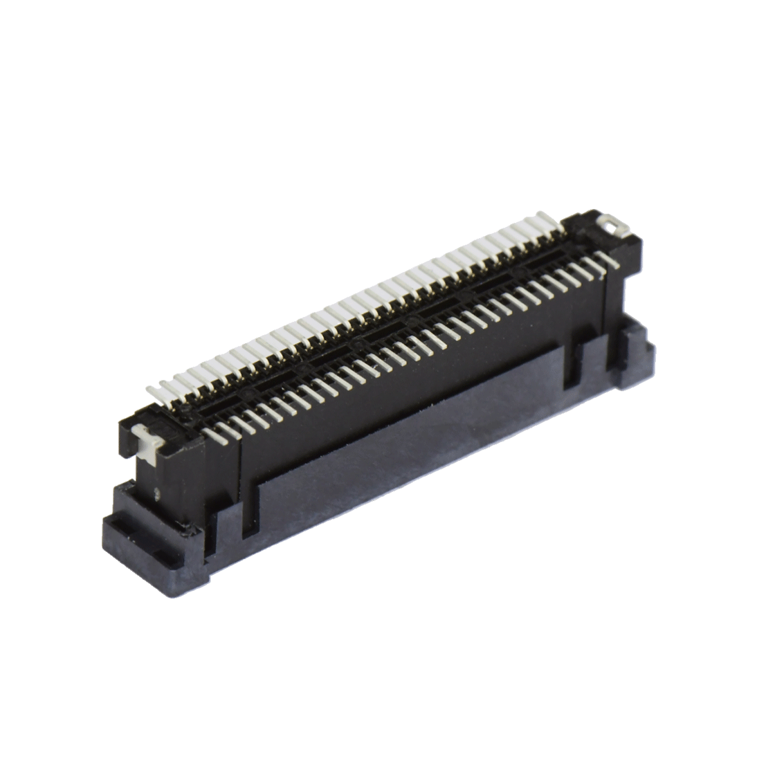 浮动板对板公座H6.8系列(8G) 0.8mm 60Pin BTB双排SMT连接器 黑色 镀金3u"