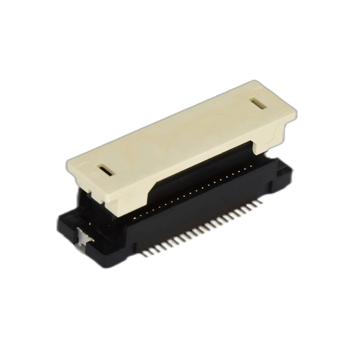 浮动板对板母座H8.45系列(8G) 0.8mm 40Pin BTB双排SMT连接器 黑色 镀金3u"