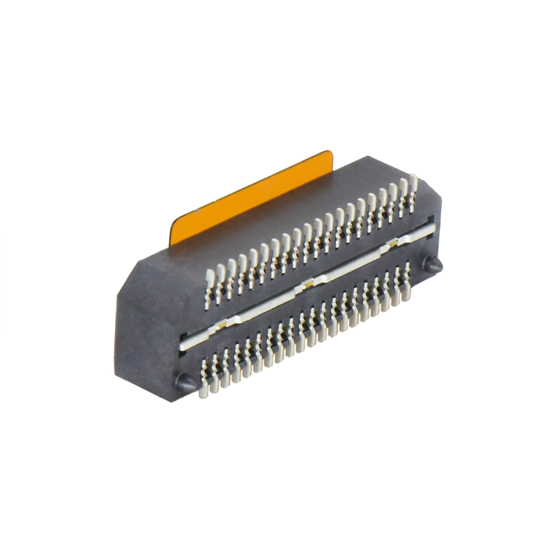 Board to Board Pitch0.8 H4.2mm单槽双排 SMT型公座（高速传输15G) 2x20pin 黑色 镀半金10u"雾锡