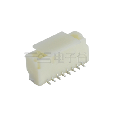 Pitch 1.0mm 180º直立式单排SMT型 Wafer 8Pin 本色