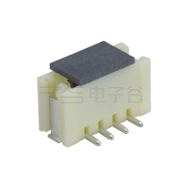 Pitch 1.5mm 直立式180°单排SMT型 Wafer 4Pin 本色 HF