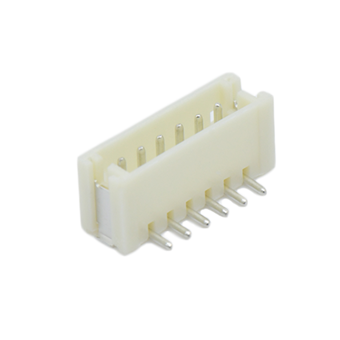Pitch 1.5mm 直立式180°单排SMT型 Wafer 6Pin 本色