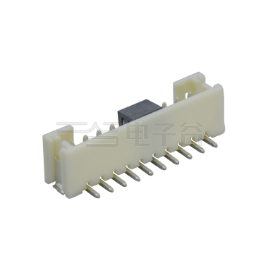 Pitch 2.00mm 180° 直立式单排SMT型 Wafer 10pin 本色