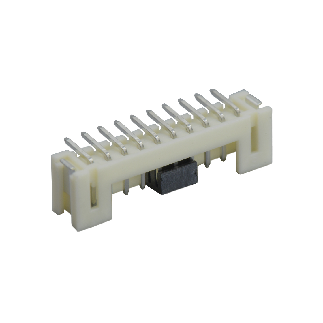 Pitch 2.00mm 180° 直立式单排SMT型 Wafer 10pin 本色