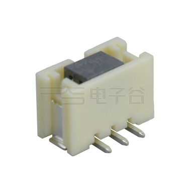 Pitch 2.00mm 180° 直立式单排SMT型 无卤Wafer 3pin 本色 HF