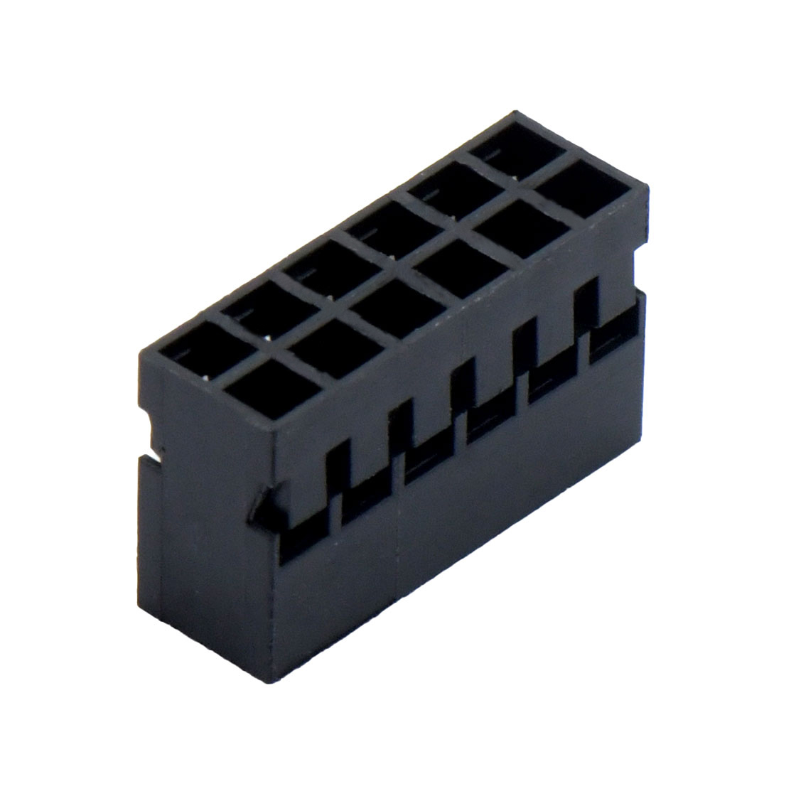 Pitch 2.00mm 双排带卡点Housing 2×6Pin 黑色