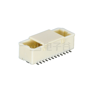 Pitch 1.00mm 180° 双排立贴无柱带吸附盖Wafer 2x12Pin 本色 镀亮锡