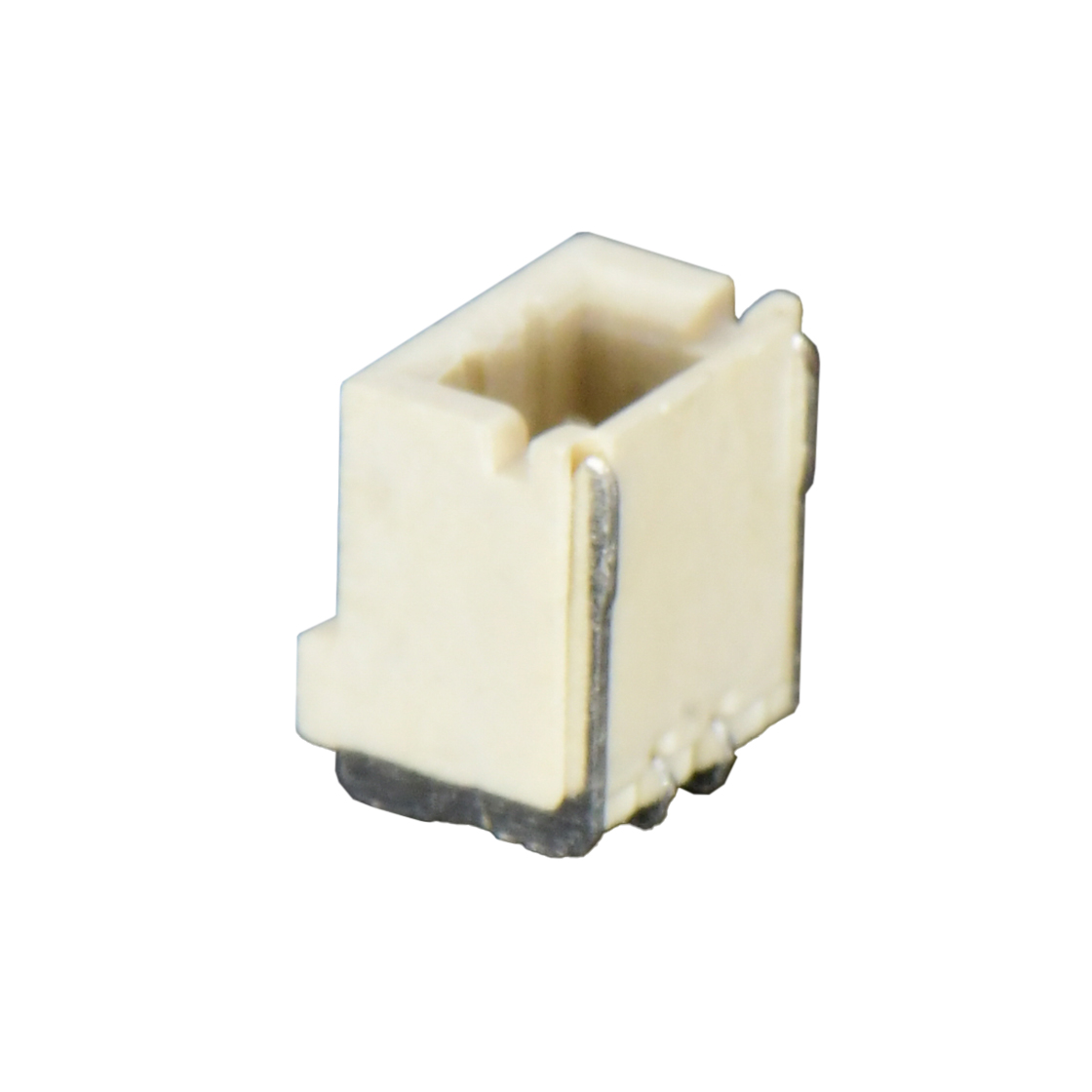 Pitch 1.00mm 180° NHB单排带扣立贴 Wafer 2Pin 本色 镀亮锡
