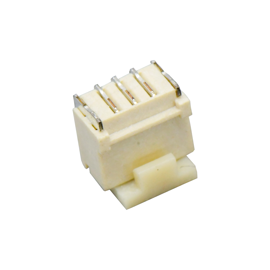 Pitch 1.00mm 180° NHB单排带扣立贴 Wafer 3Pin 本色 镀亮锡
