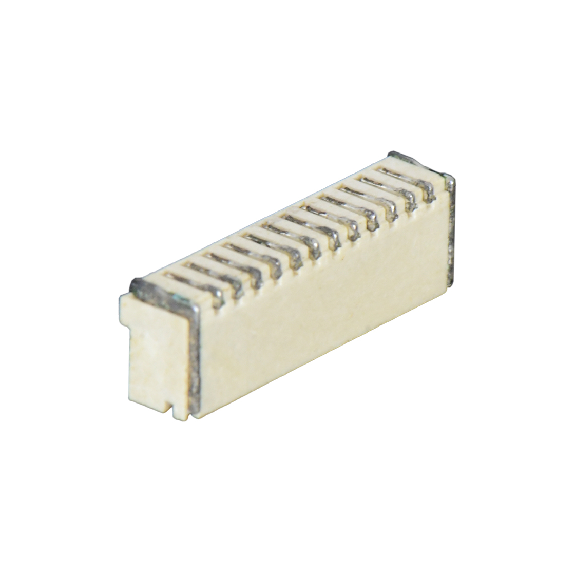 Pitch 1.00mm 180° NHB单排带扣立贴 Wafer 12Pin 本色 镀亮锡
