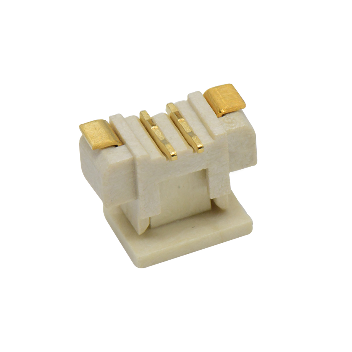 Wafer Pitch 1.25mm 单排立式 SMT型 无卤 2Pin 米黄色 镀全金G/F