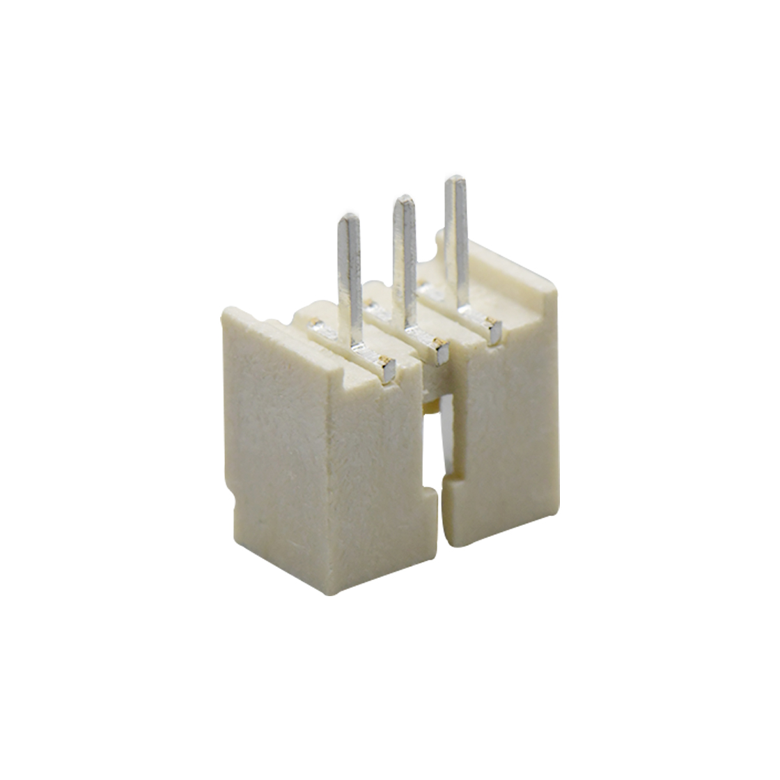 Pitch 1.25mm 180º单排开口立插 Wafer 3Pin 米黄色 亮锡