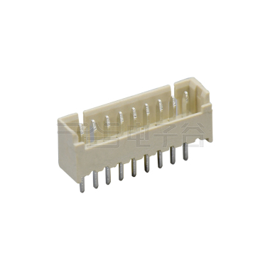 Pitch 1.25mm 180º单排开口立插 Wafer 9Pin 米黄色 亮锡